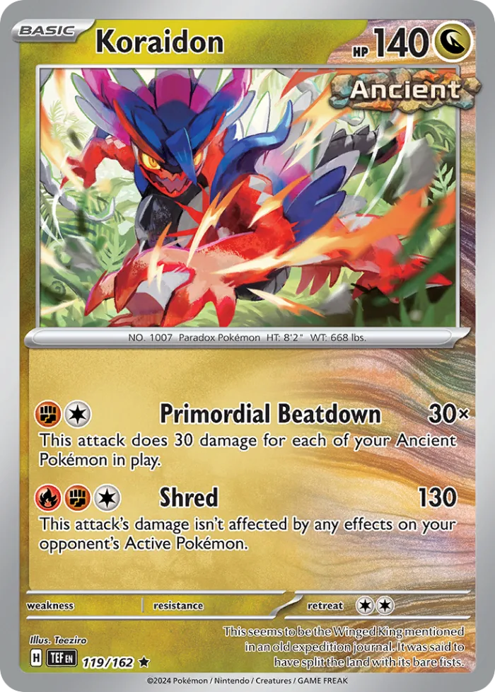 Koraidon #119 Temporal Forces Pokemon card