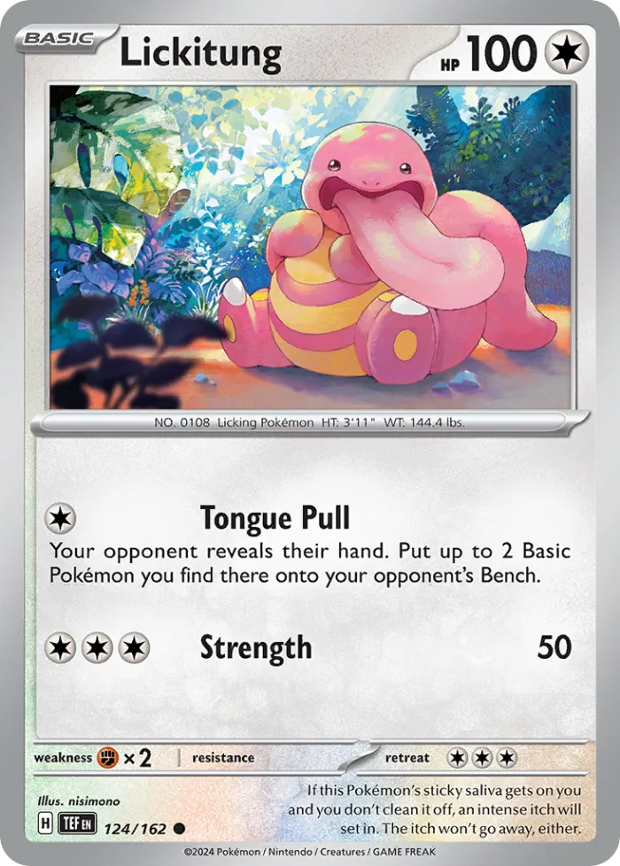 Lickitung #124 Temporal Forces Pokemon card