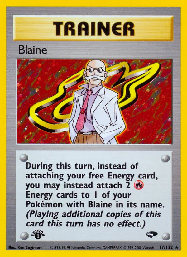 Blaine #17 Gym Challenge Pokemon card