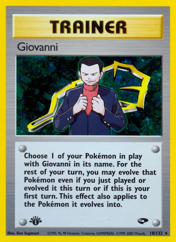 Giovanni #18 Gym Challenge Pokemon card