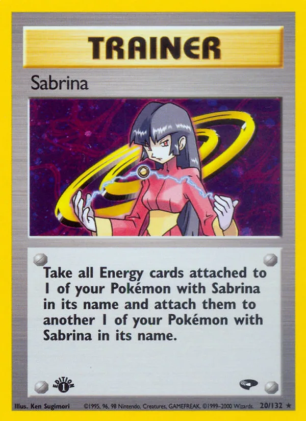 Sabrina #20 Gym Challenge Pokemon card