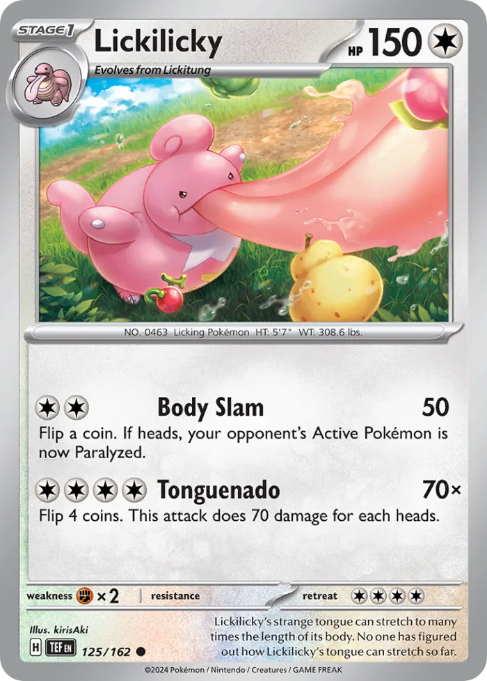 Lickilicky #125 Temporal Forces Pokemon card