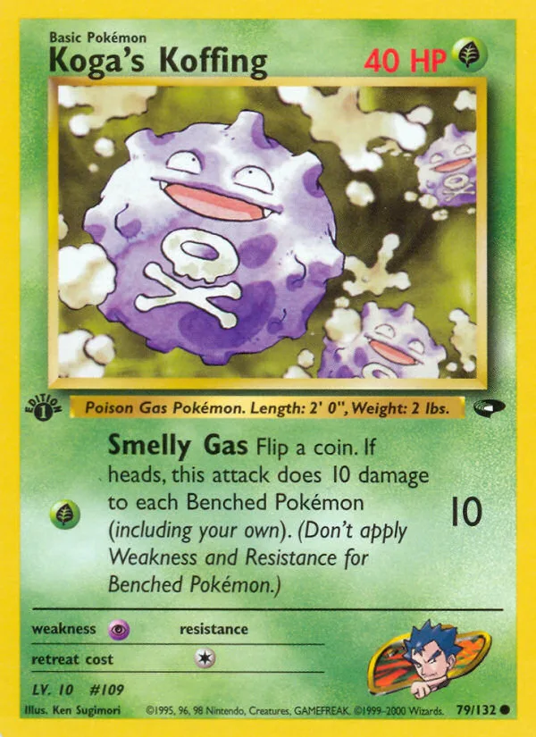 Koga's Koffing #79 Gym Challenge Pokemon card