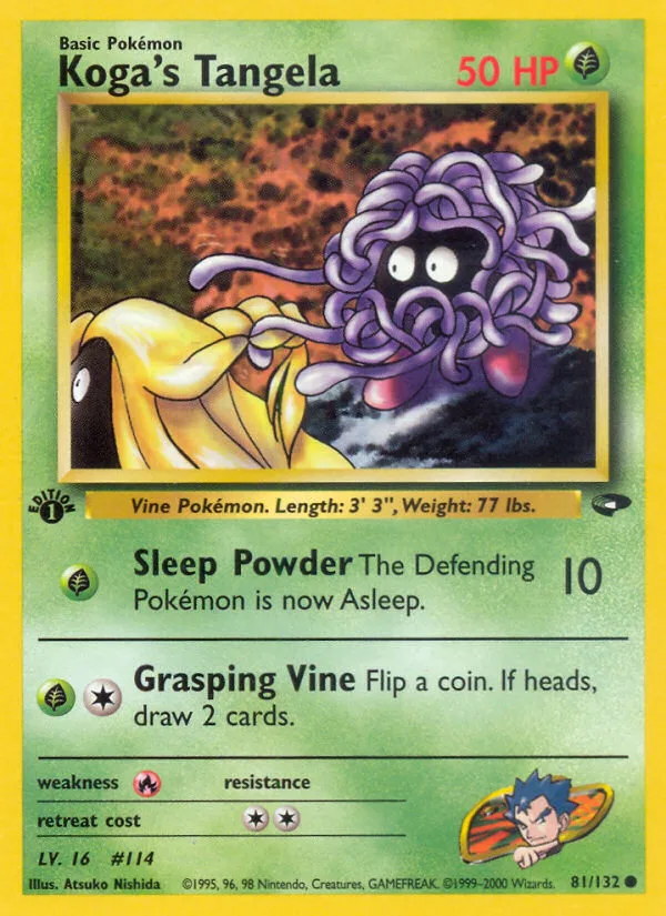 Koga's Tangela #81 Gym Challenge Pokemon card
