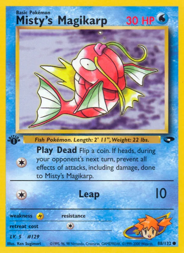 Misty's Magikarp #88 Gym Challenge Pokemon card