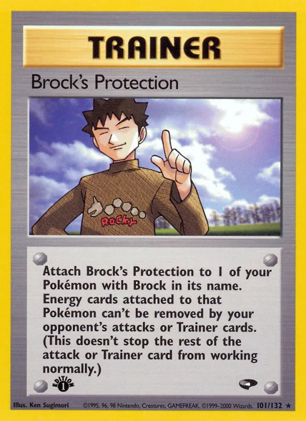 Brock's Protection #101 Gym Challenge Pokemon card