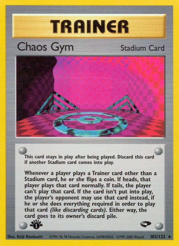 Chaos Gym #102 Gym Challenge Pokemon card
