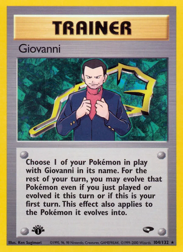 Giovanni #104 Gym Challenge Pokemon card