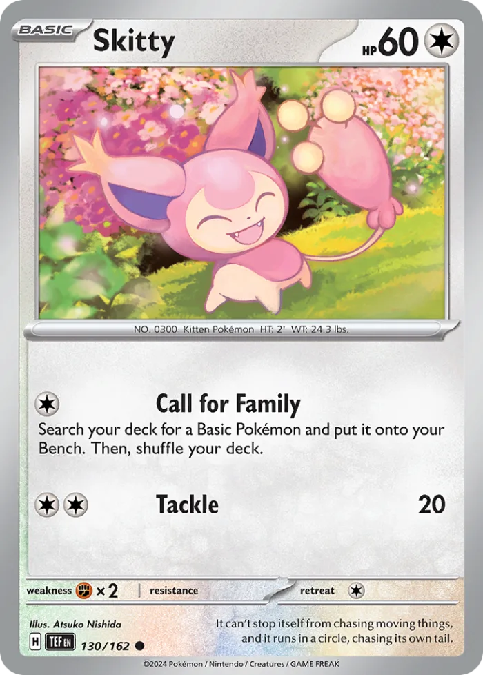 Skitty #130 Temporal Forces Pokemon card