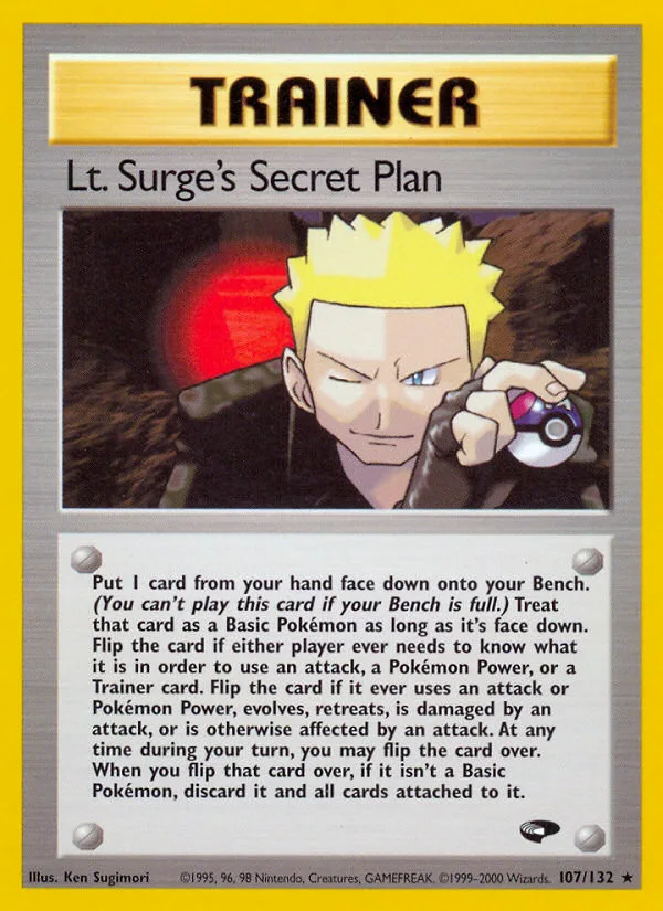 Lt. Surge's Secret Plan #107 Gym Challenge Pokemon card