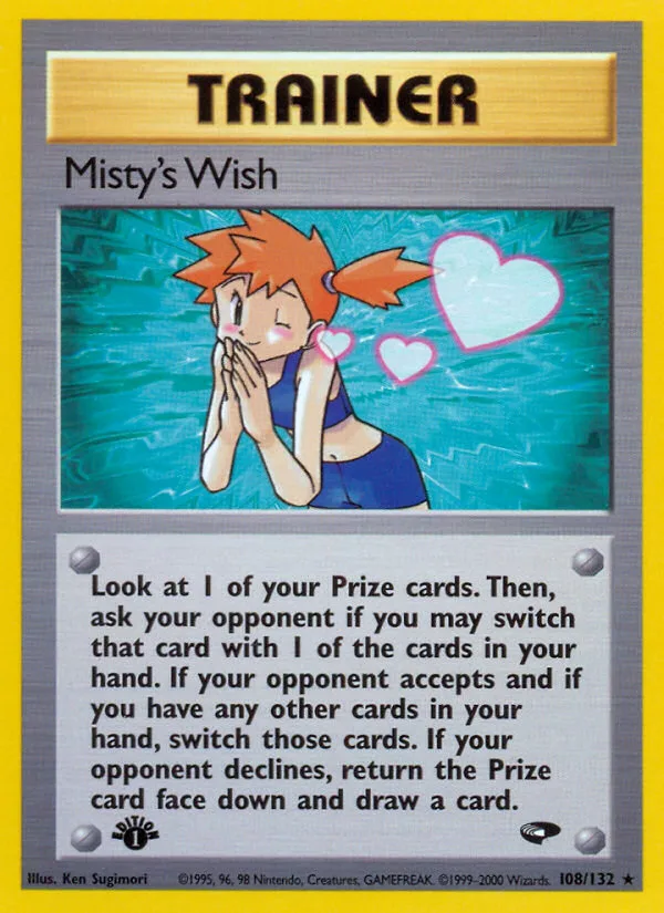 Misty's Wish #108 Gym Challenge Pokemon card