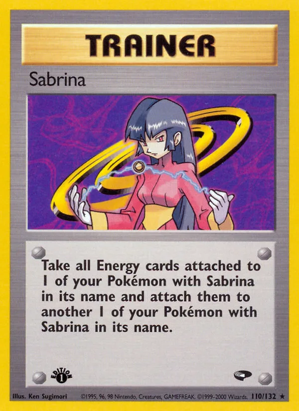 Sabrina #110 Gym Challenge Pokemon card