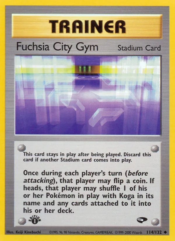 Fuchsia City Gym #114 Gym Challenge Pokemon card