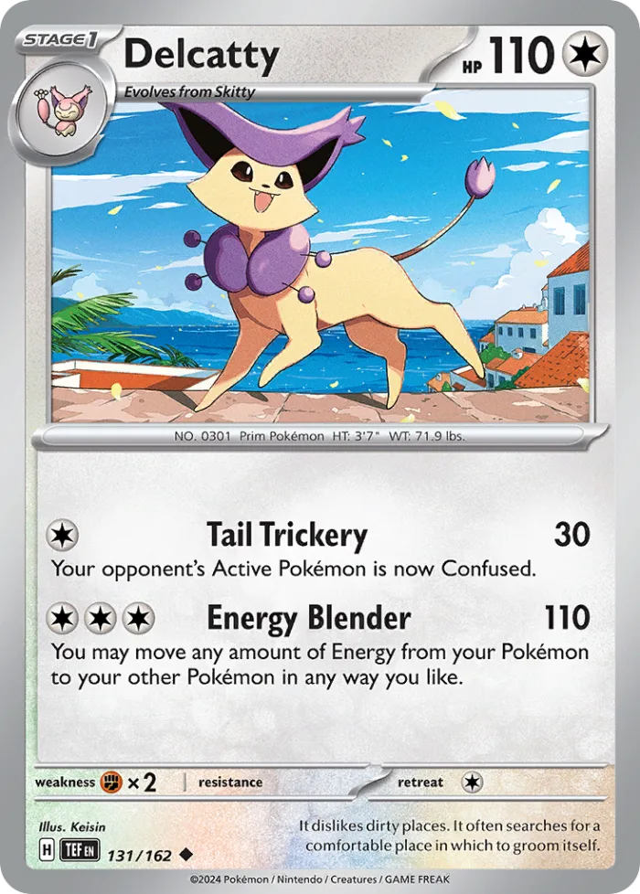 Delcatty #131 Temporal Forces Pokemon card