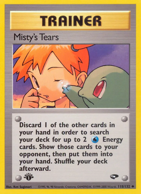 Misty's Tears #118 Gym Challenge Pokemon card