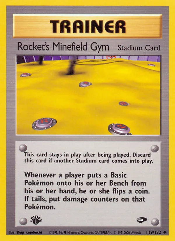 Rocket's Minefield Gym #119 Gym Challenge Pokemon card