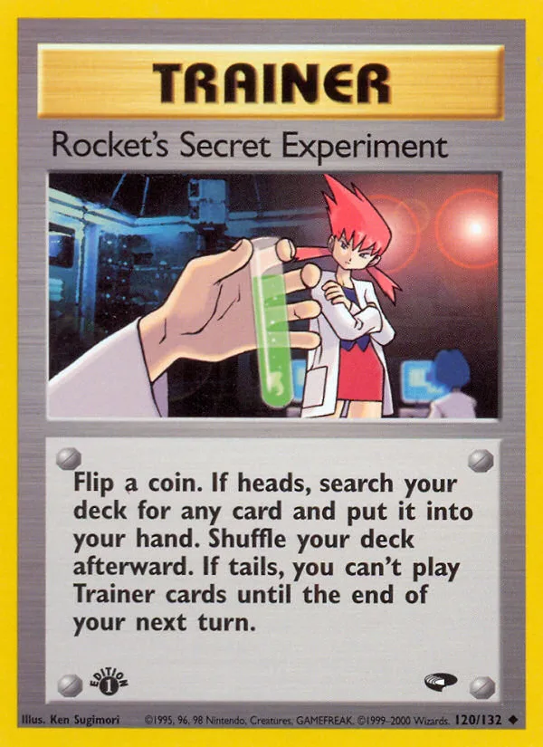 Rocket's Secret Experiment #120 Gym Challenge Pokemon card