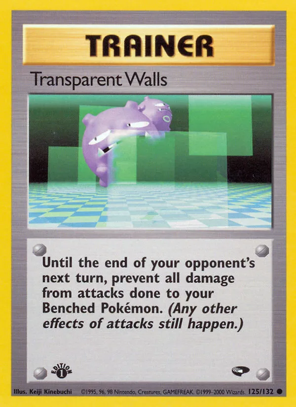 Transparent Walls #125 Gym Challenge Pokemon card