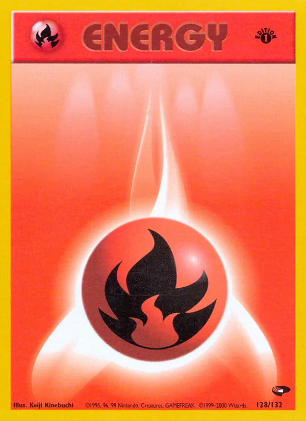 Fire Energy #128 Gym Challenge Pokemon card