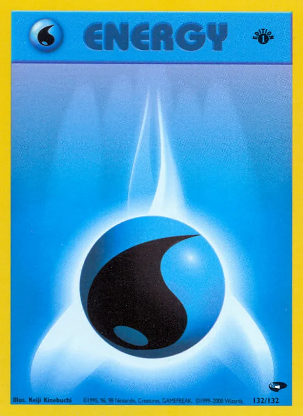 Water Energy #132 Gym Challenge Pokemon card
