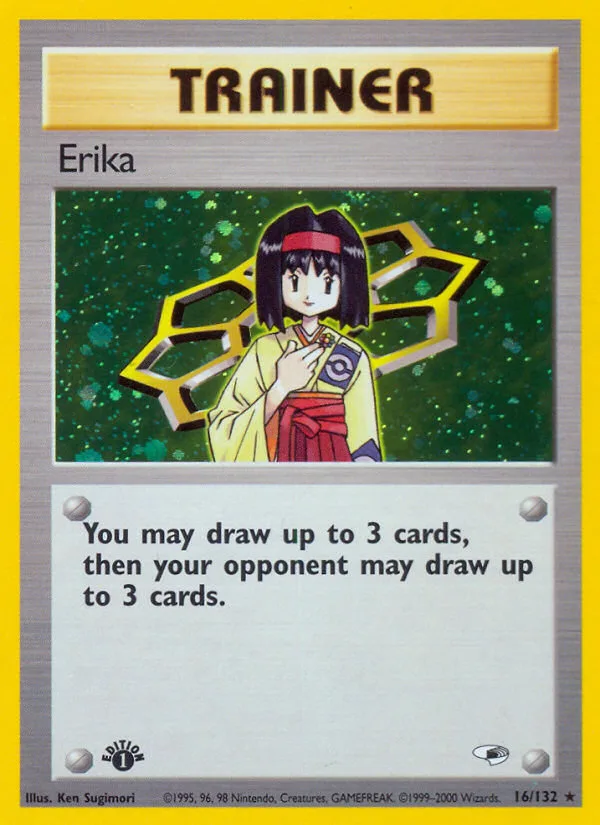 Erika #16 Gym Heroes Pokemon card