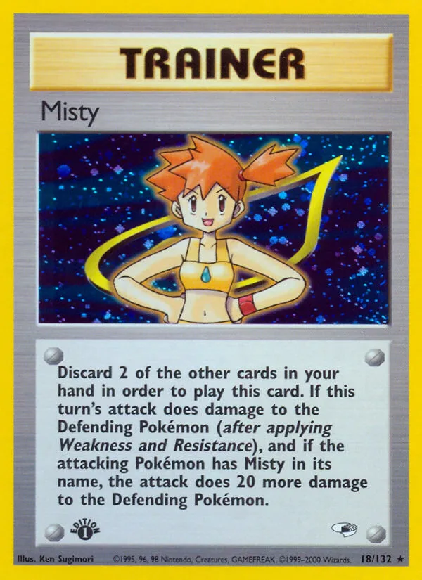 Misty #18 Gym Heroes Pokemon card