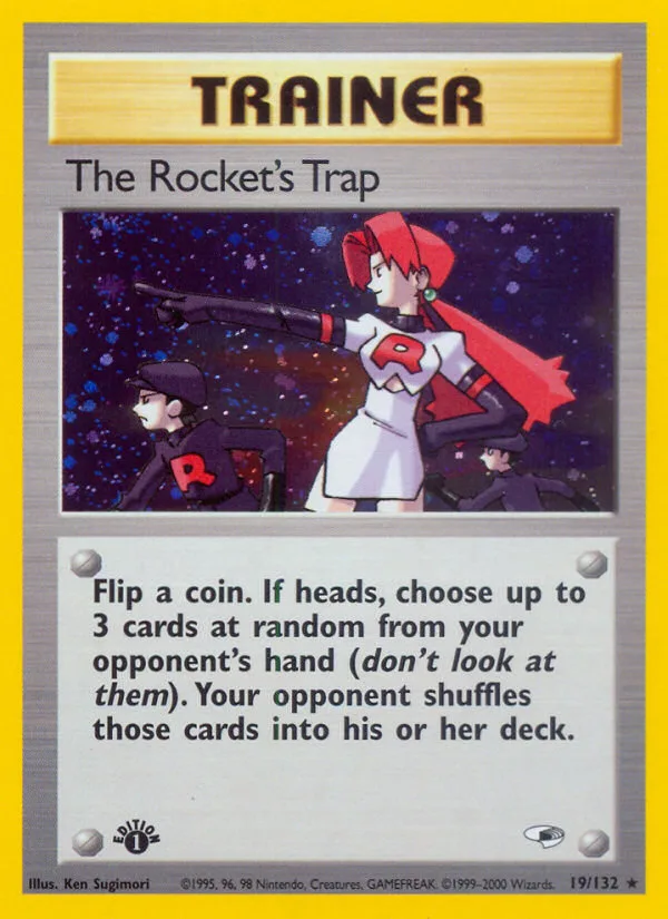 The Rocket's Trap #19 Gym Heroes Pokemon card