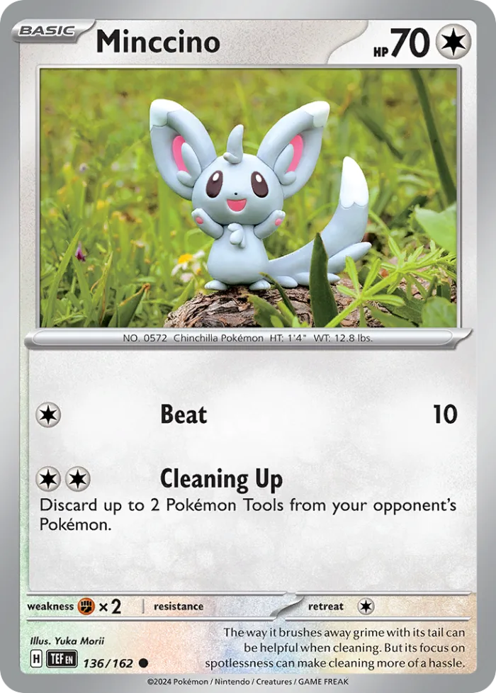 Minccino #136 Temporal Forces Pokemon card