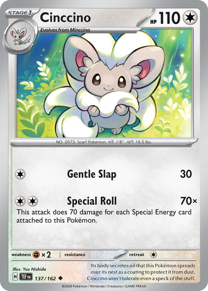 Cinccino #137 Temporal Forces Pokemon card