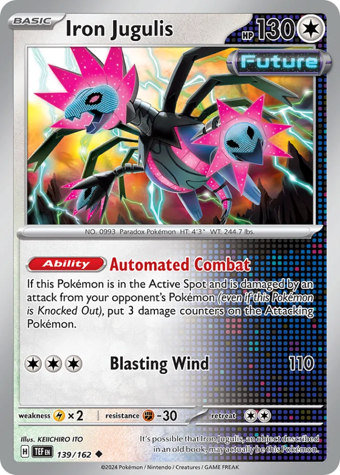 Iron Jugulis #139 Temporal Forces Pokemon card