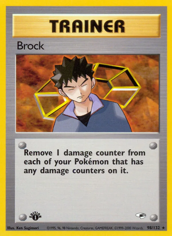 Brock #98 Gym Heroes Pokemon card