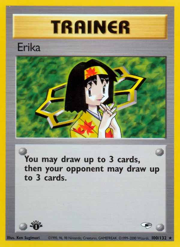 Erika #100 Gym Heroes Pokemon card