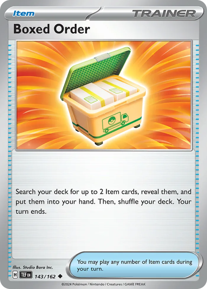 Boxed Order #143 Temporal Forces Pokemon card