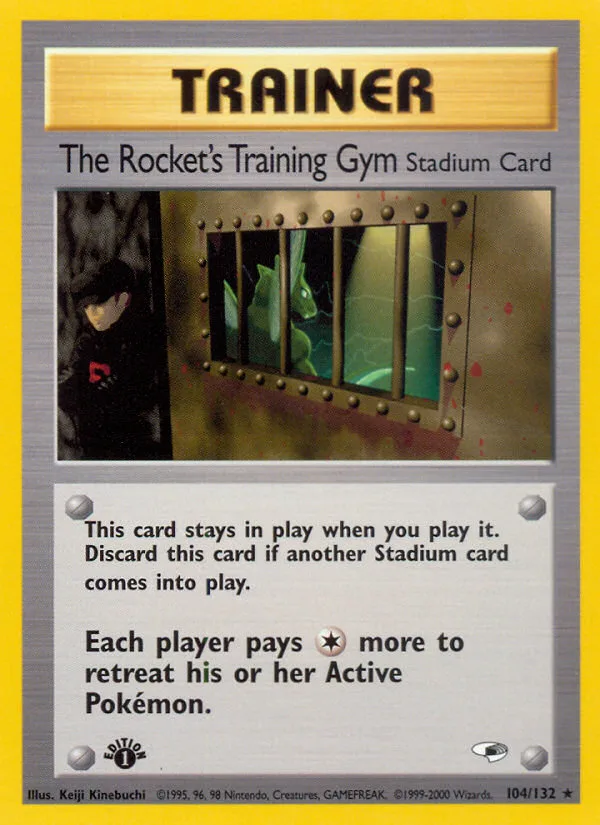 The Rocket's Training Gym #104 Gym Heroes Pokemon card