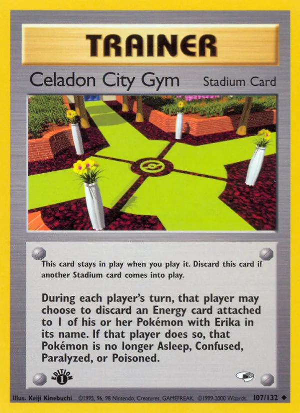 Celadon City Gym #107 Gym Heroes Pokemon card