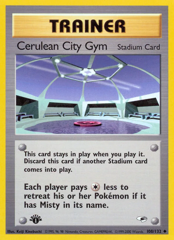 Cerulean City Gym #108 Gym Heroes Pokemon card
