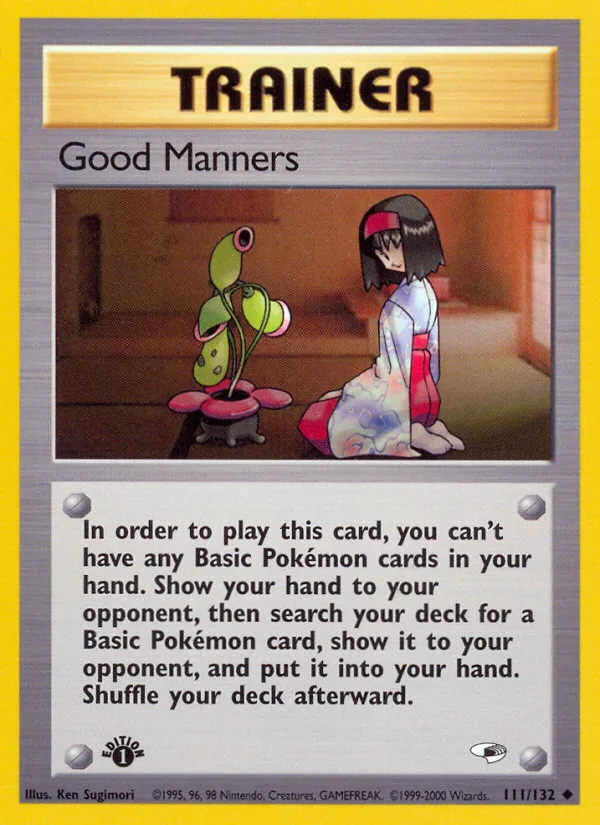 Good Manners #111 Gym Heroes Pokemon card