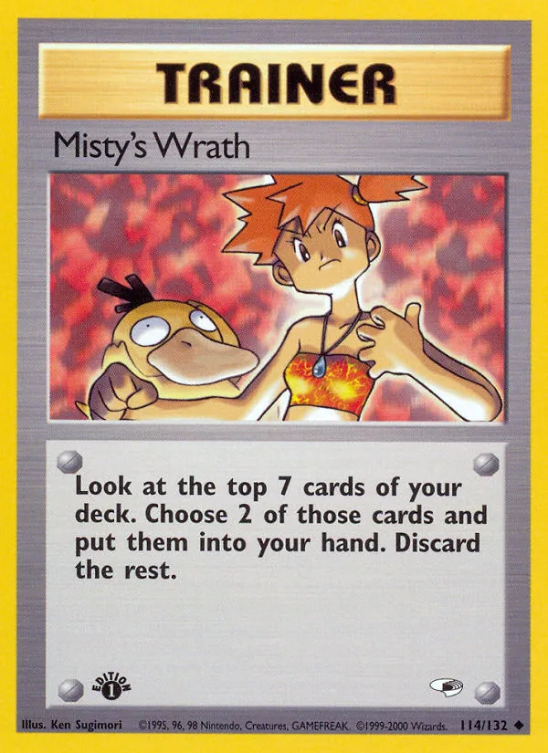 Misty's Wrath #114 Gym Heroes Pokemon card