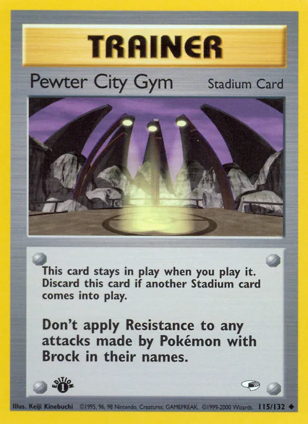 Pewter City Gym #115 Gym Heroes Pokemon card