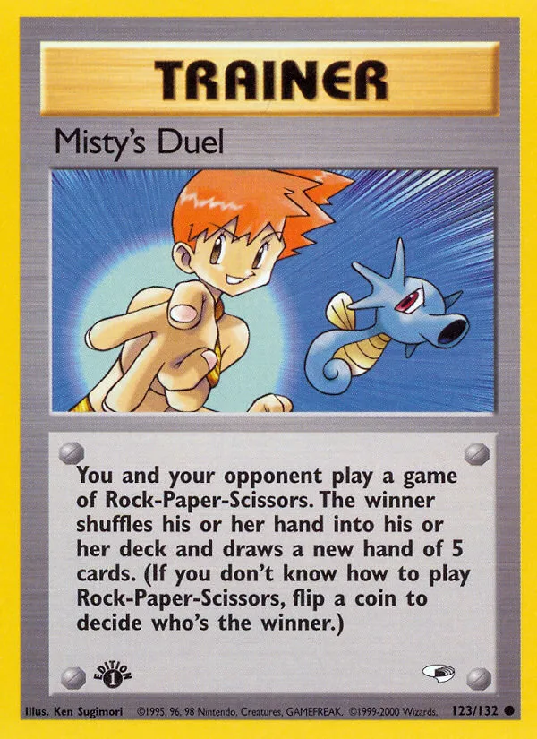 Misty's Duel #123 Gym Heroes Pokemon card