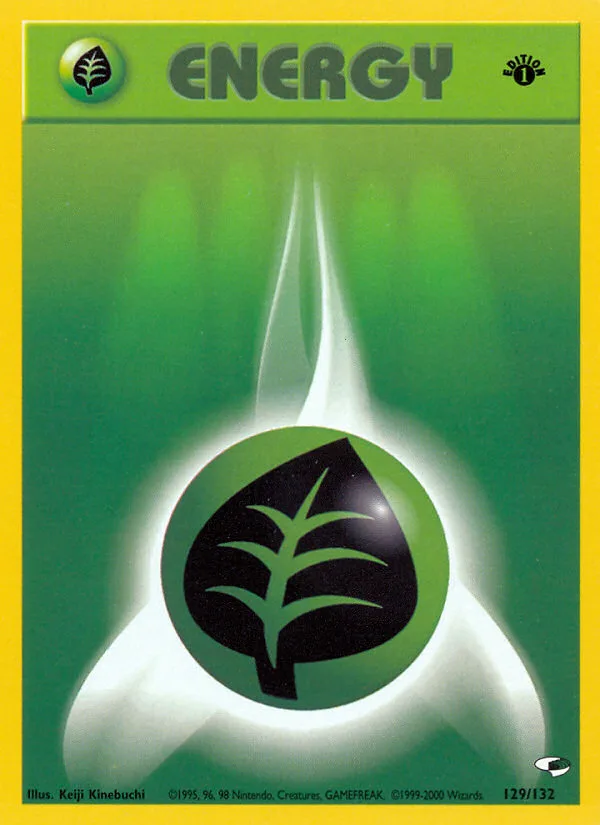 Grass Energy #129 Gym Heroes Pokemon card