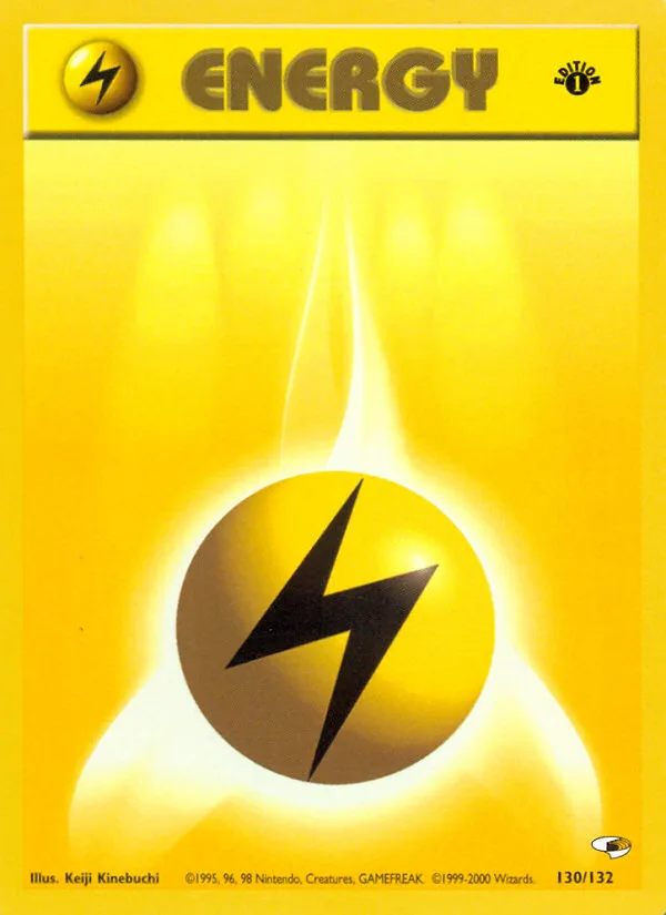 Lightning Energy #130 Gym Heroes Pokemon card