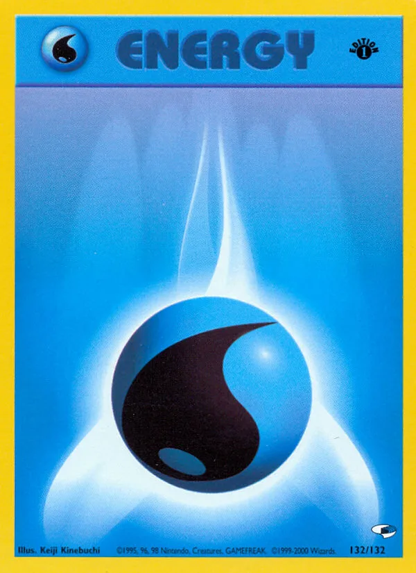 Water Energy #132 Gym Heroes Pokemon card