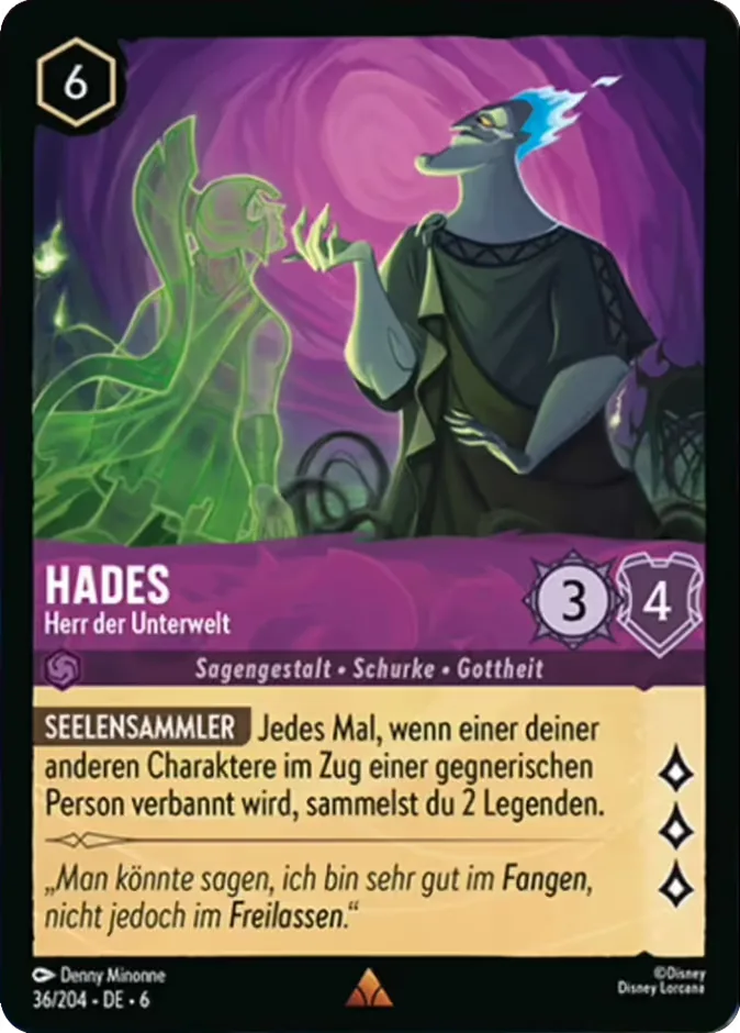 Hades #36 Azurite Sea Disney Lorcana card