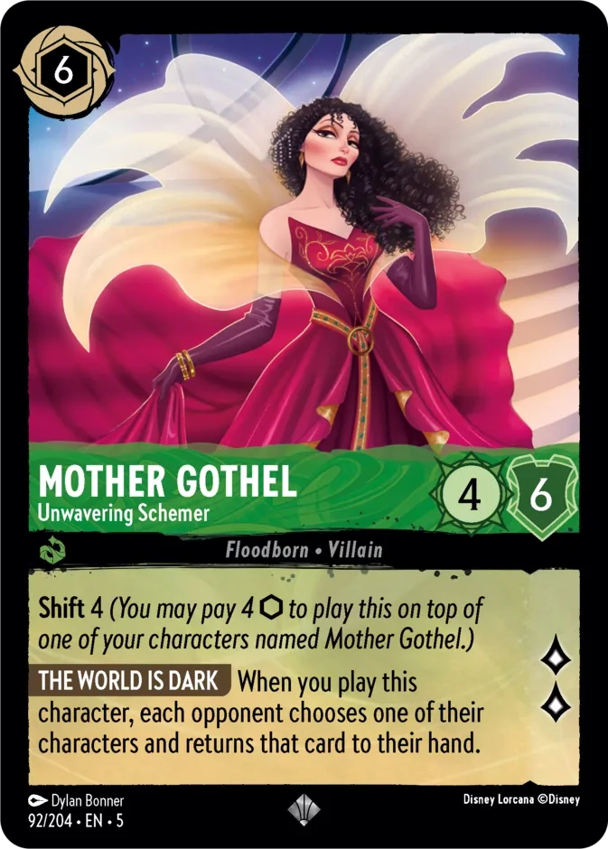 Mother Gothel #92 Shimmering Skies Disney Lorcana card