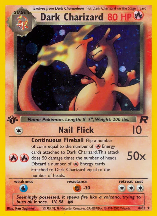 Dark Charizard #4 Team Rocket Pokemon card