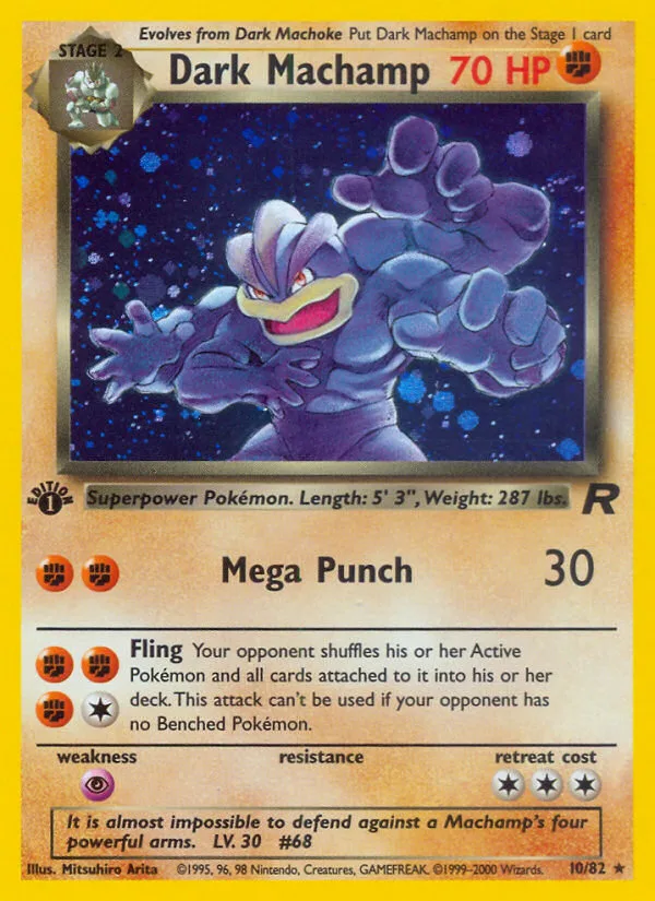 Dark Machamp #10 Team Rocket Pokemon card