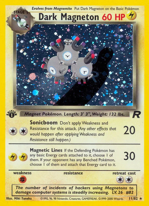 Dark Magneton #11 Team Rocket Pokemon card