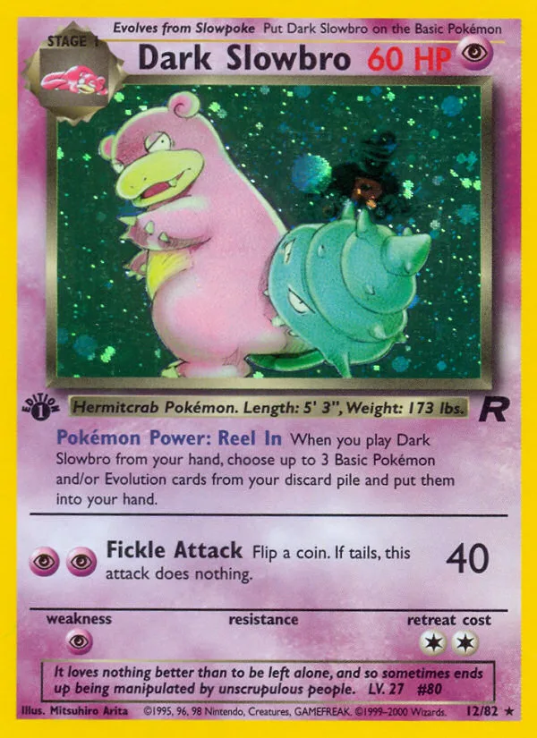 Dark Slowbro #12 Team Rocket Pokemon card