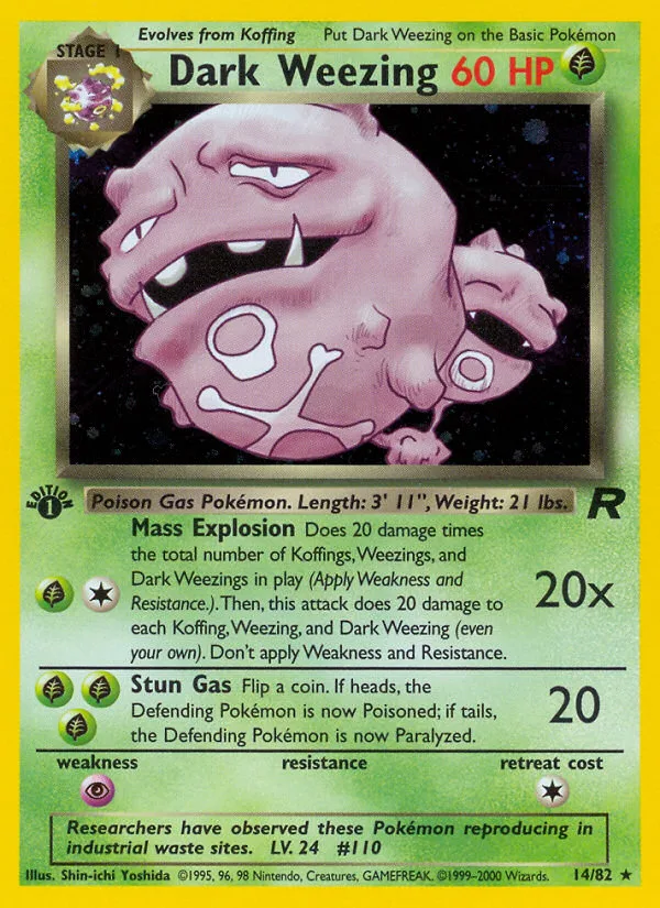 Dark Weezing #14 Team Rocket Pokemon card